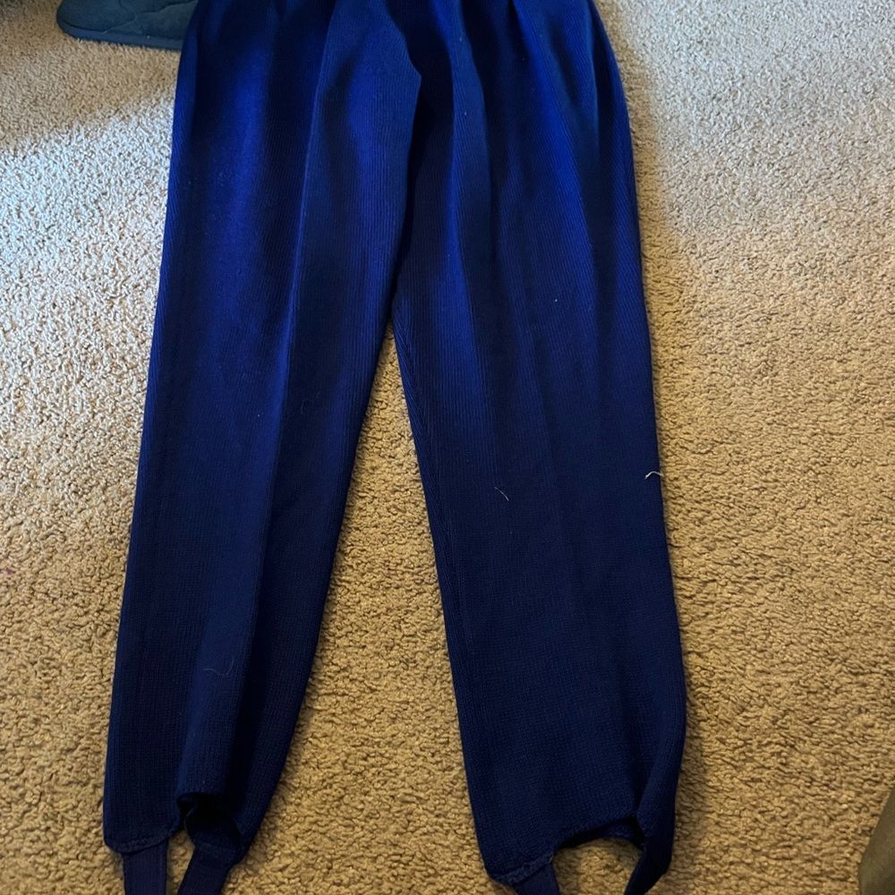 PRICE DROP! Pre-loved St. John vintage royal blue stirrup pants, size 10 - Picture 3 of 9